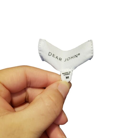 DEAR JHON SAYLOR GATHERED FRONT SHIRT CHERRY MARMALADE WOMENS LONG SELEEVE SZ M - Picture 4 of 9